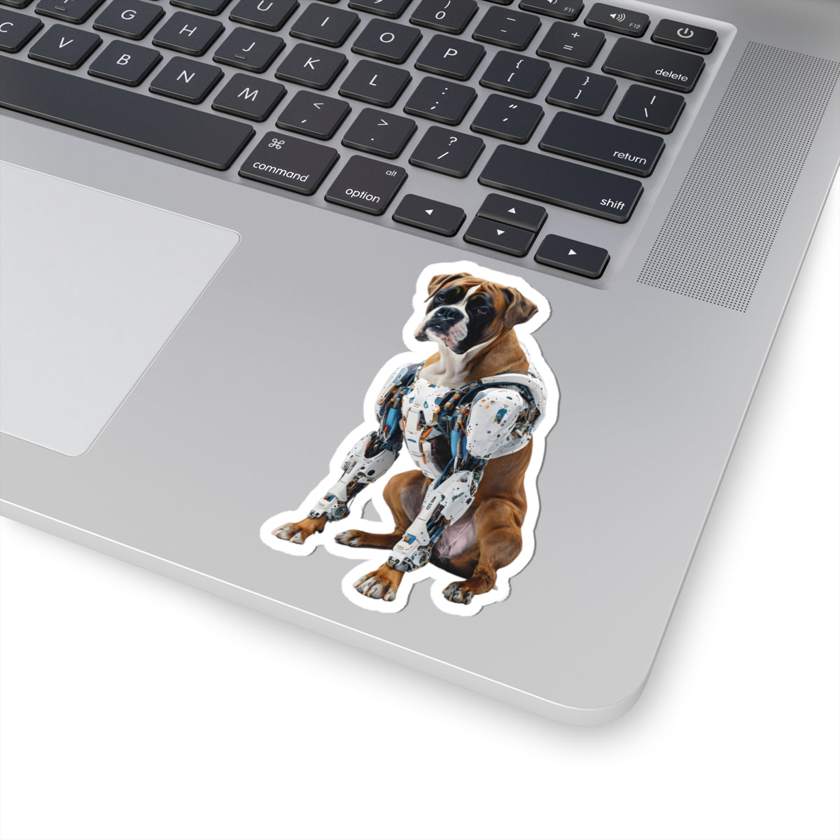 Robot Boxer Kiss-Cut Sticker | Fun, Geeky Decor for Animal Lovers