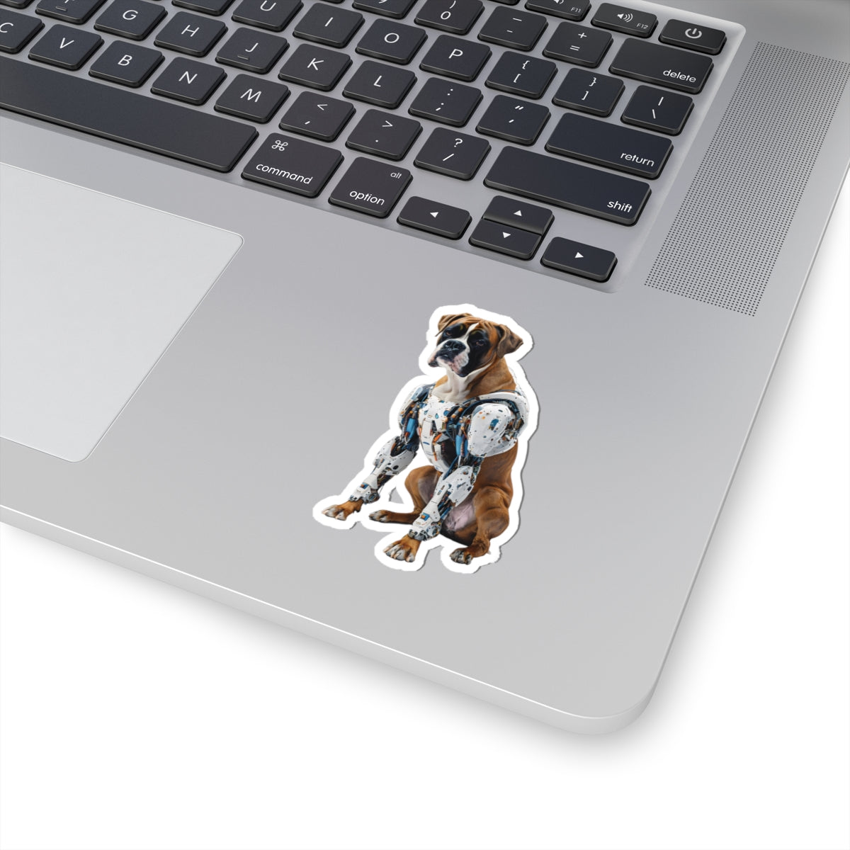 Robot Boxer Kiss-Cut Sticker | Fun, Geeky Decor for Animal Lovers