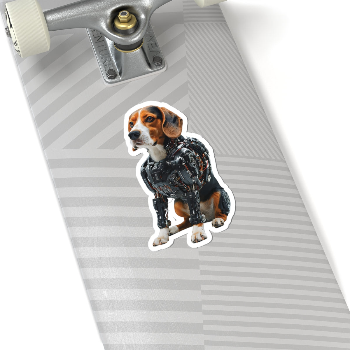 Robot Beagle Kiss-Cut Sticker | Fun, Geeky Decor for Animal Lovers