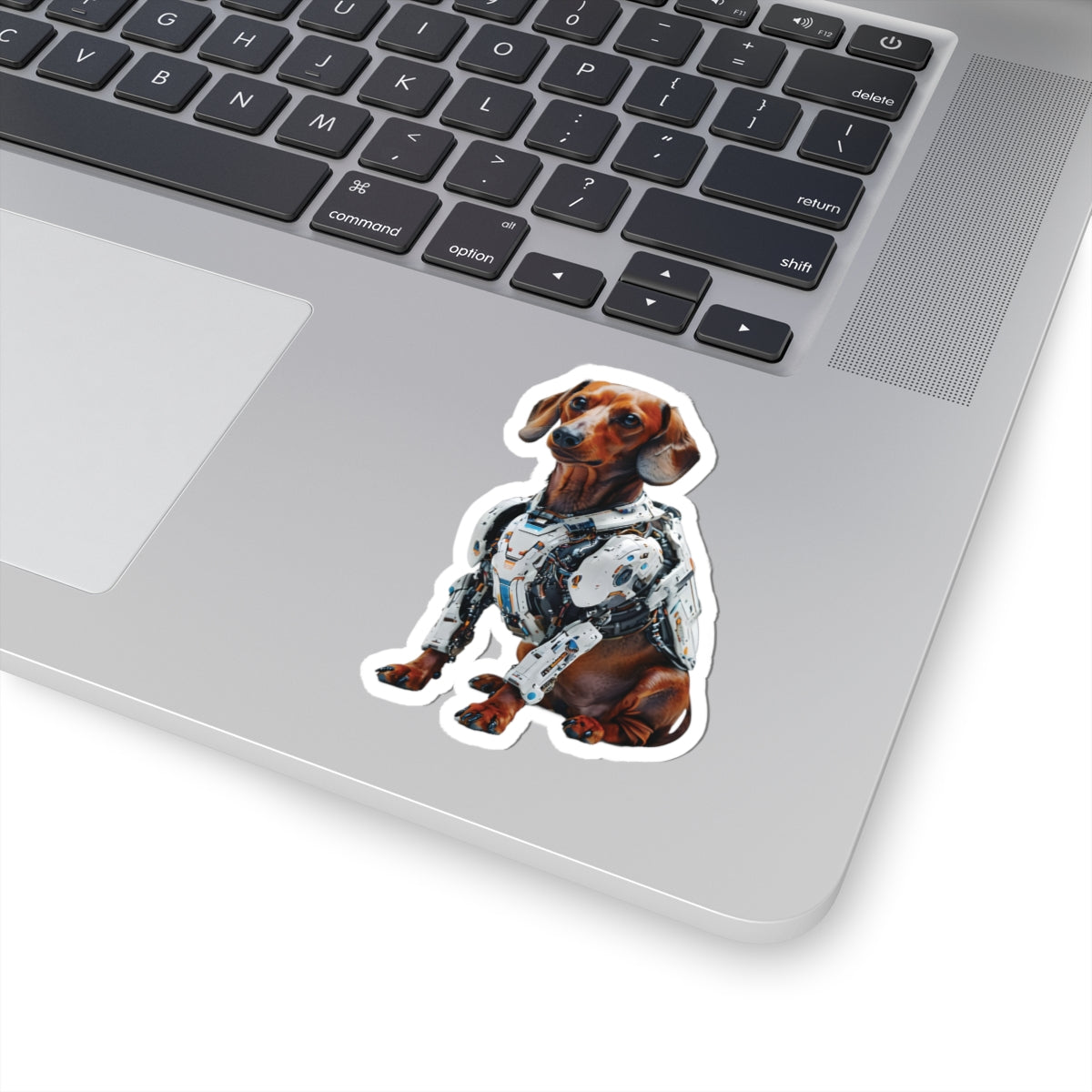 Robot Dachshund Kiss-Cut Sticker | Fun, Geeky Decor for Animal Lovers