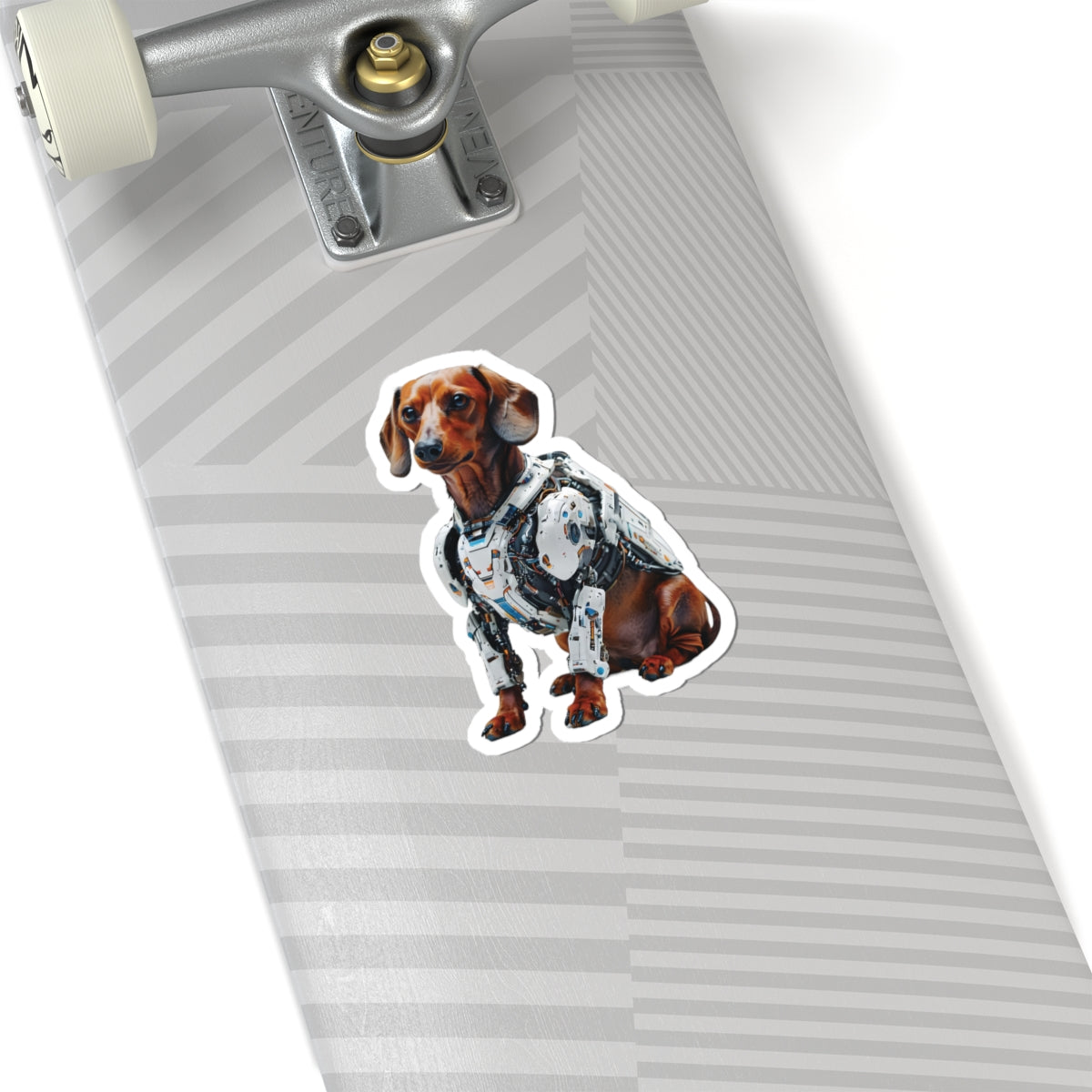 Robot Dachshund Kiss-Cut Sticker | Fun, Geeky Decor for Animal Lovers