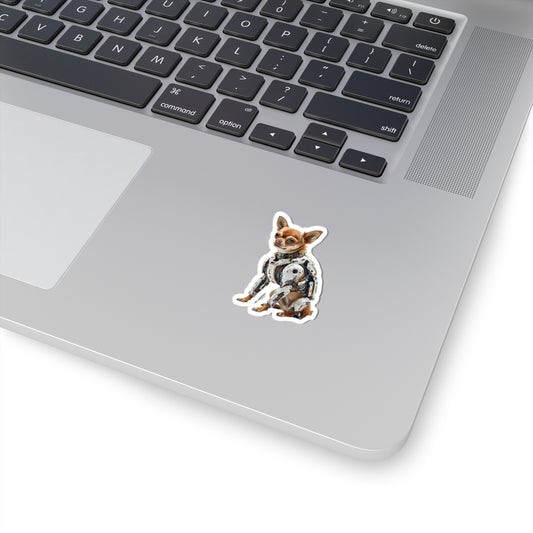 Robot Chihuahua Kiss-Cut Sticker | Fun, Geeky Decor for Animal Lovers