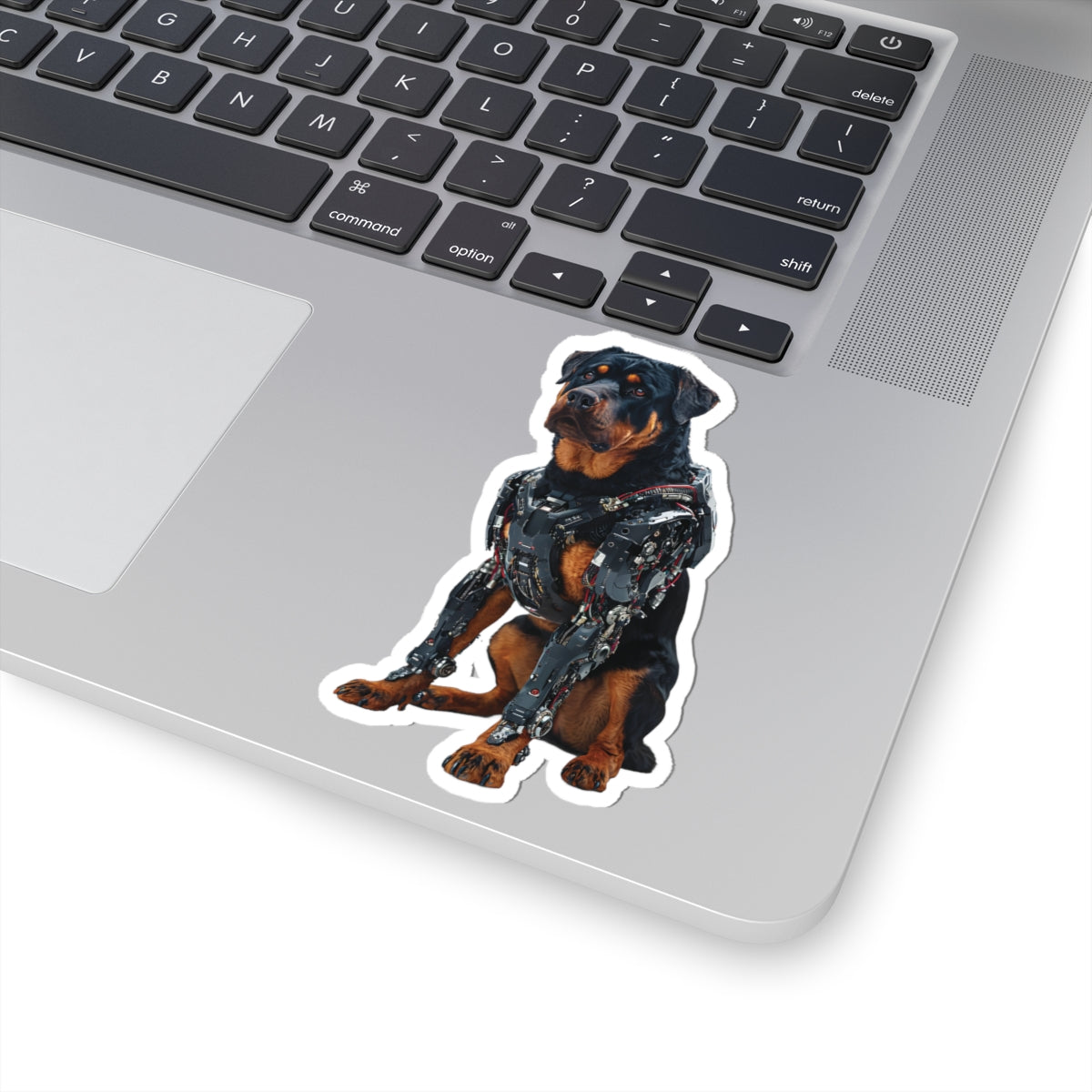 Robot Rottweiler Kiss-Cut Sticker | Fun, Geeky Decor for Animal Lovers