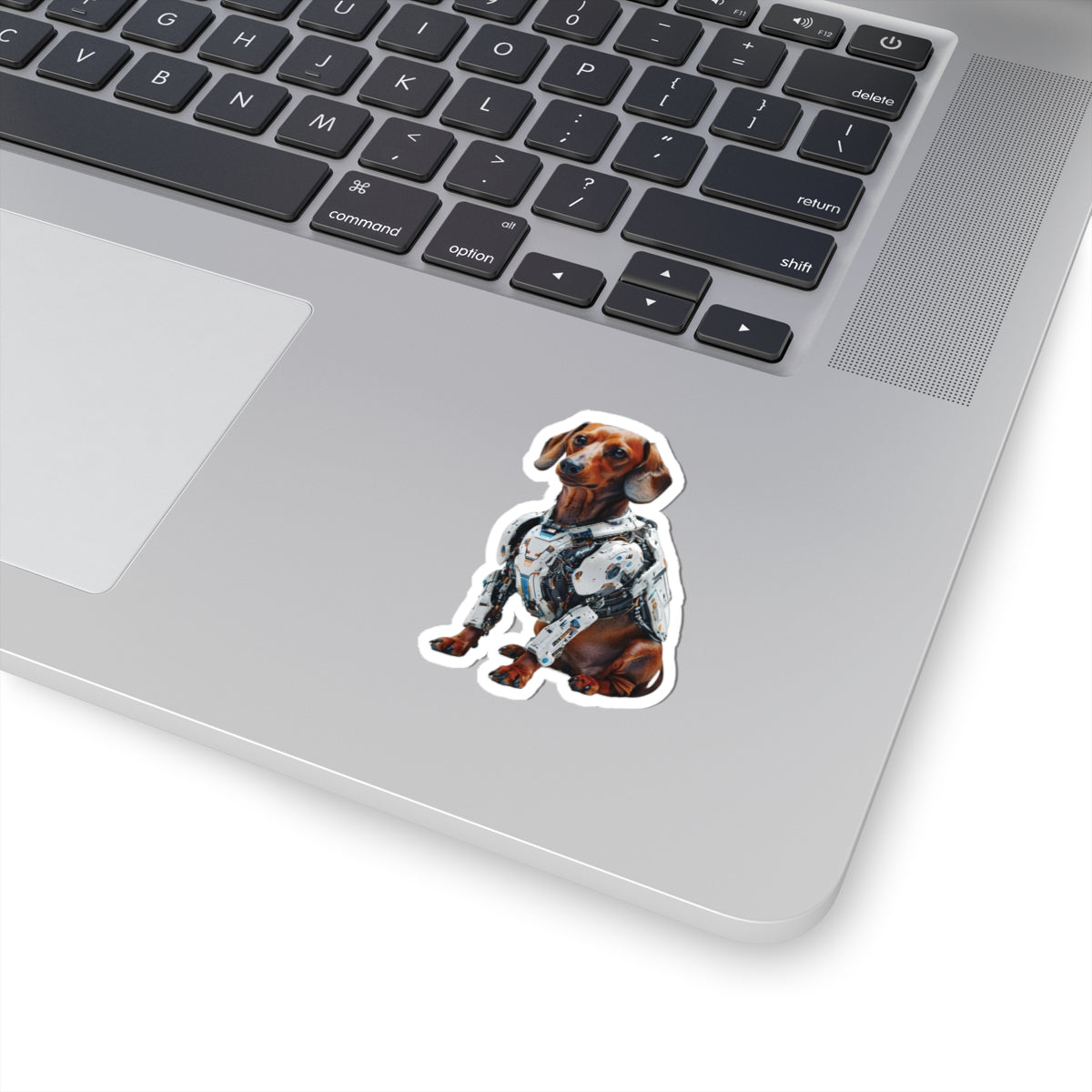 Robot Dachshund Kiss-Cut Sticker | Fun, Geeky Decor for Animal Lovers