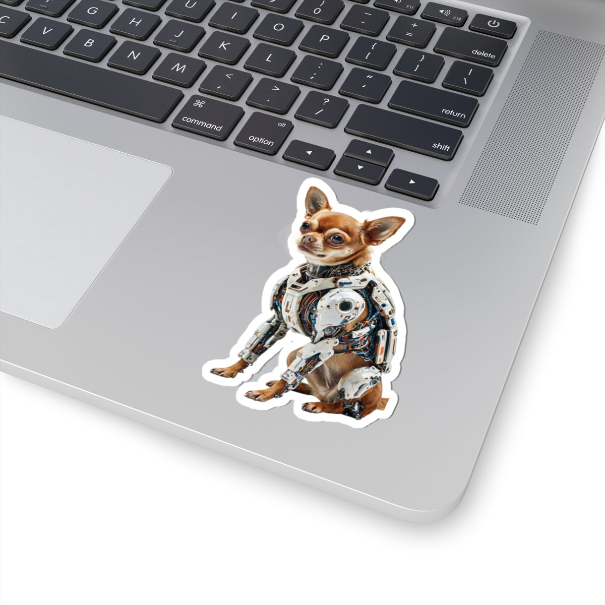 Robot Chihuahua Kiss-Cut Sticker | Fun, Geeky Decor for Animal Lovers