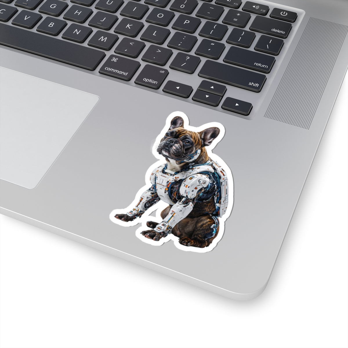 Robot French Bulldog Kiss-Cut Sticker | Fun, Geeky Decor for Animal Lovers