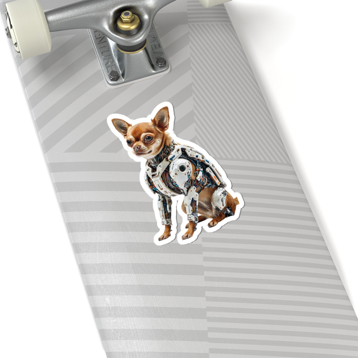 Robot Chihuahua Kiss-Cut Sticker | Fun, Geeky Decor for Animal Lovers