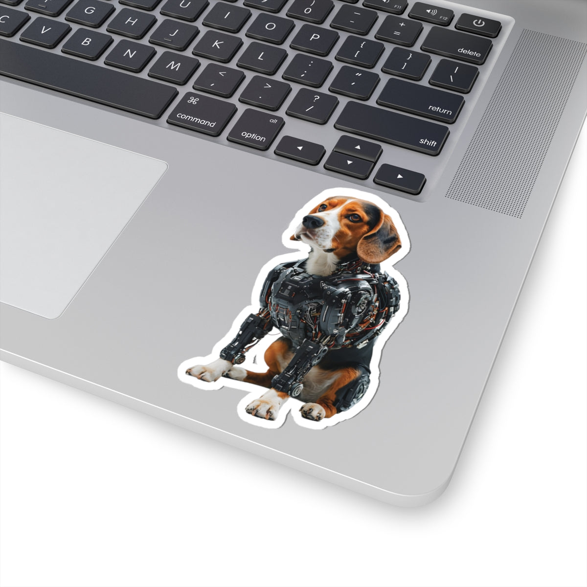 Robot Beagle Kiss-Cut Sticker | Fun, Geeky Decor for Animal Lovers