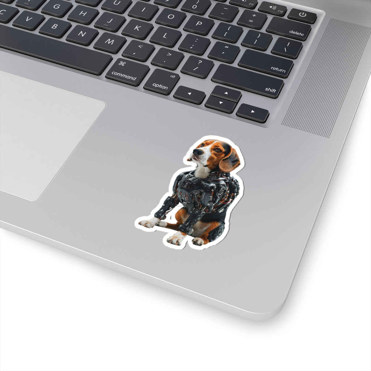 Robot Beagle Kiss-Cut Sticker | Fun, Geeky Decor for Animal Lovers