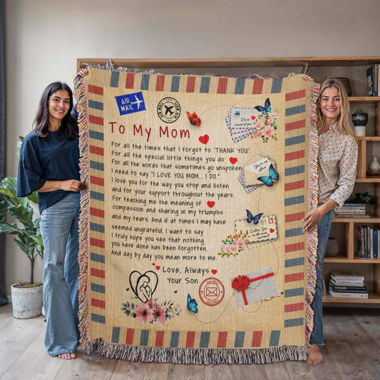 To My Mom: A Heartfelt Blanket with Love from Your Son